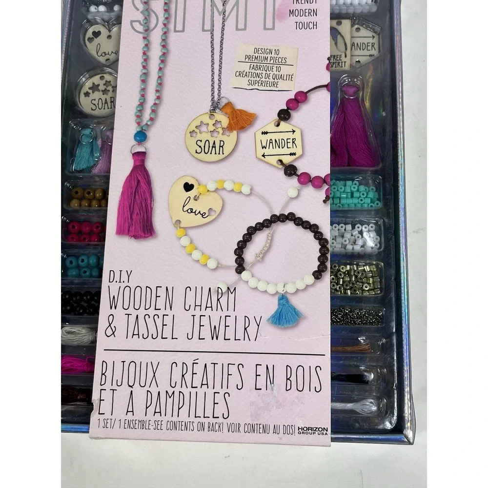 STMT D.I.Y. Wooden Charm & Tassel Jewelry Making Kit for Teens Brand New Craft